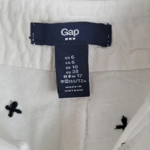 Old Navy Size 6 Linen Blend Embroidered Shorts - Picture 5 of 6